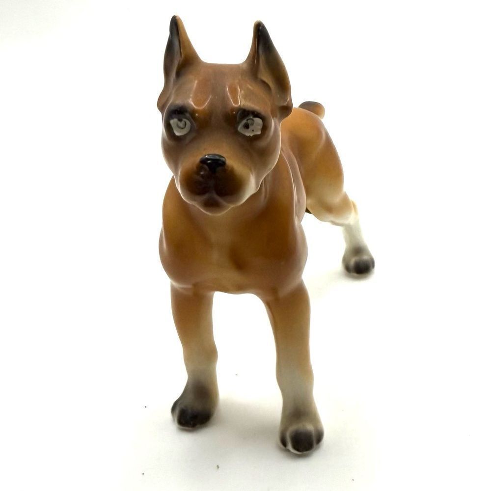 Sonsco Japan Vintage Porcelain Boxer Dog Figurine Breyer